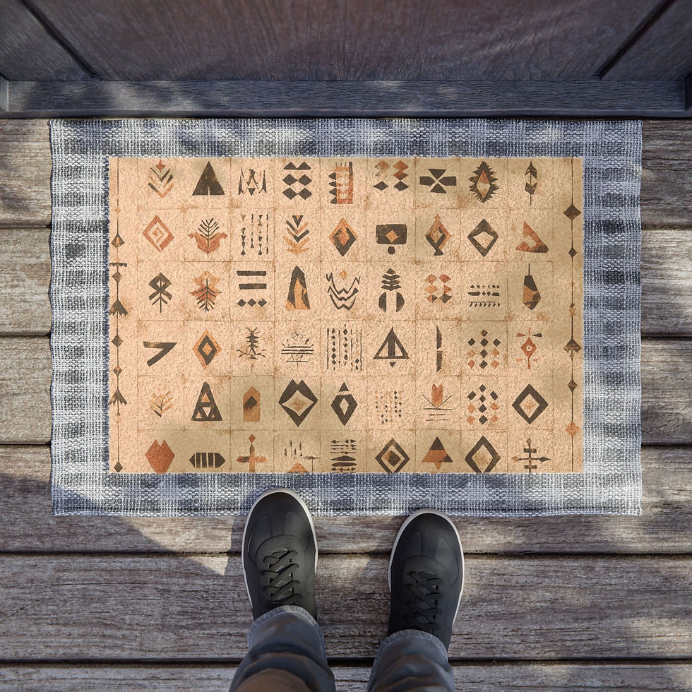 boho door mat - doormat boho design-02
