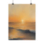 Serene Beach Sunset Vertical Poster - Coastal Decor for Relaxation