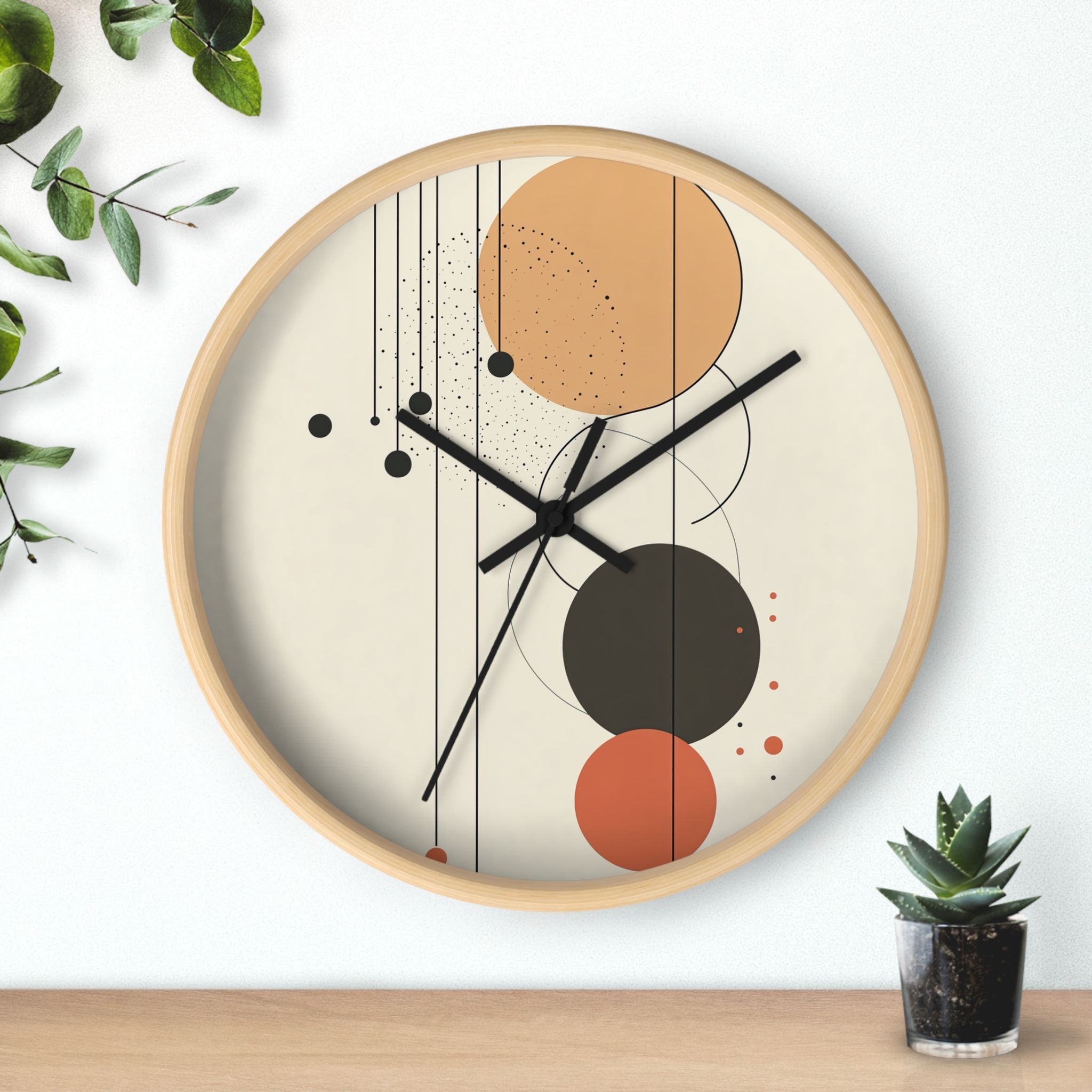 boho wall clock large - wall decor boho style design-01
