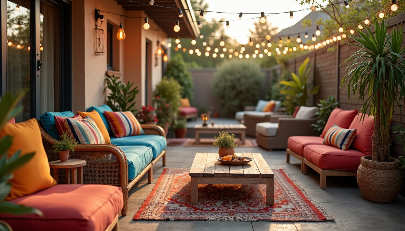 Designing cozy outdoor spaces with boho charm