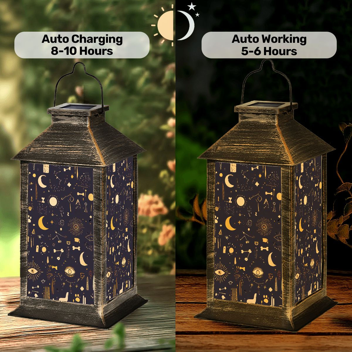 Solar lantern waterproof outdoor energy saving garden patio light