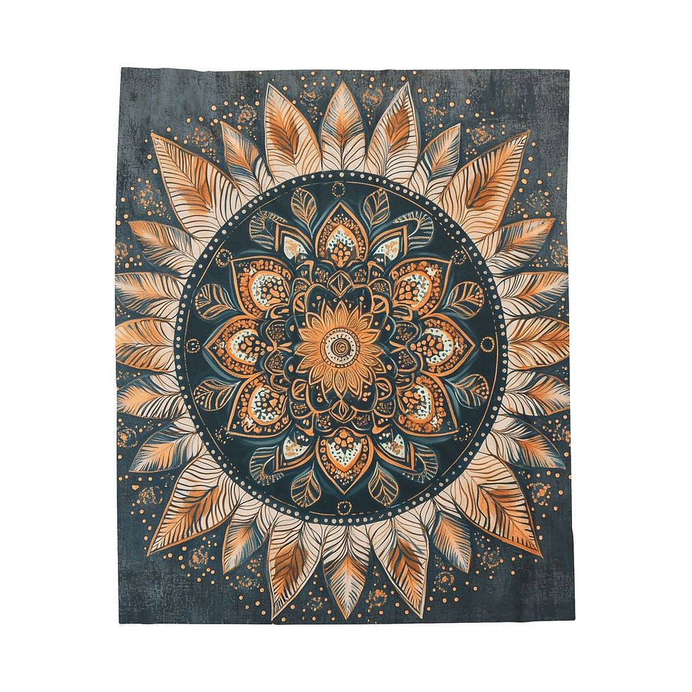 velveteen blanket - Velveteen Plush Blanket  boho design-02