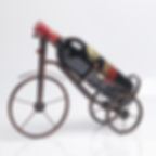 Decorative vintage wine rack metal tricycle holder countertop