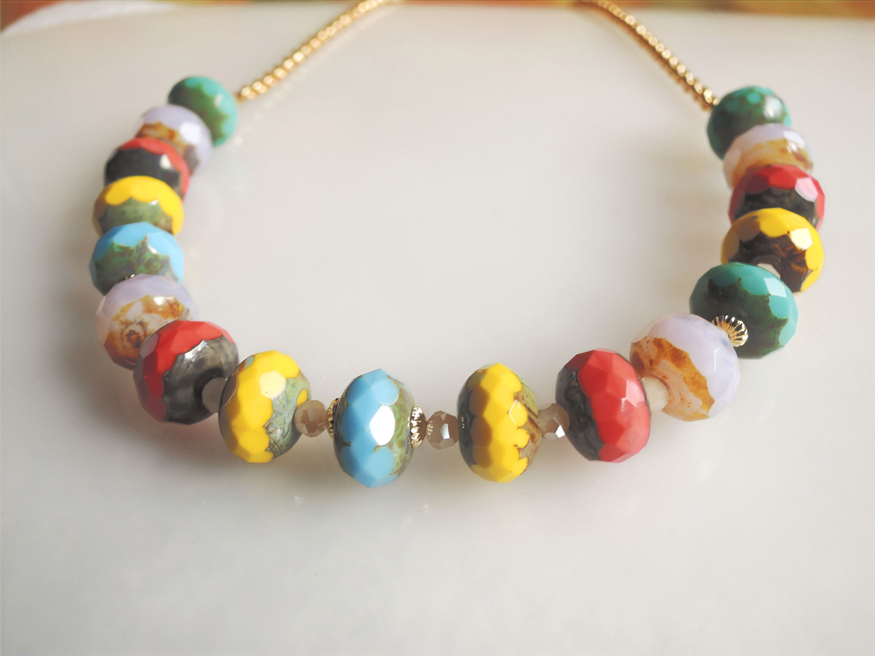 Rose Garden Frontal beaded  Necklaces