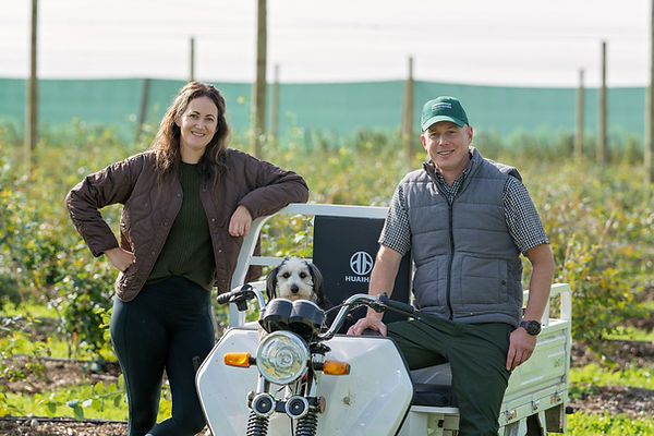 Jules and Stu Bradbury. Owners of The Good Berry Farm