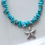 Thumbnail: NECKLACE WITH TURQUOISE BEADS AND STARFISH DECOR