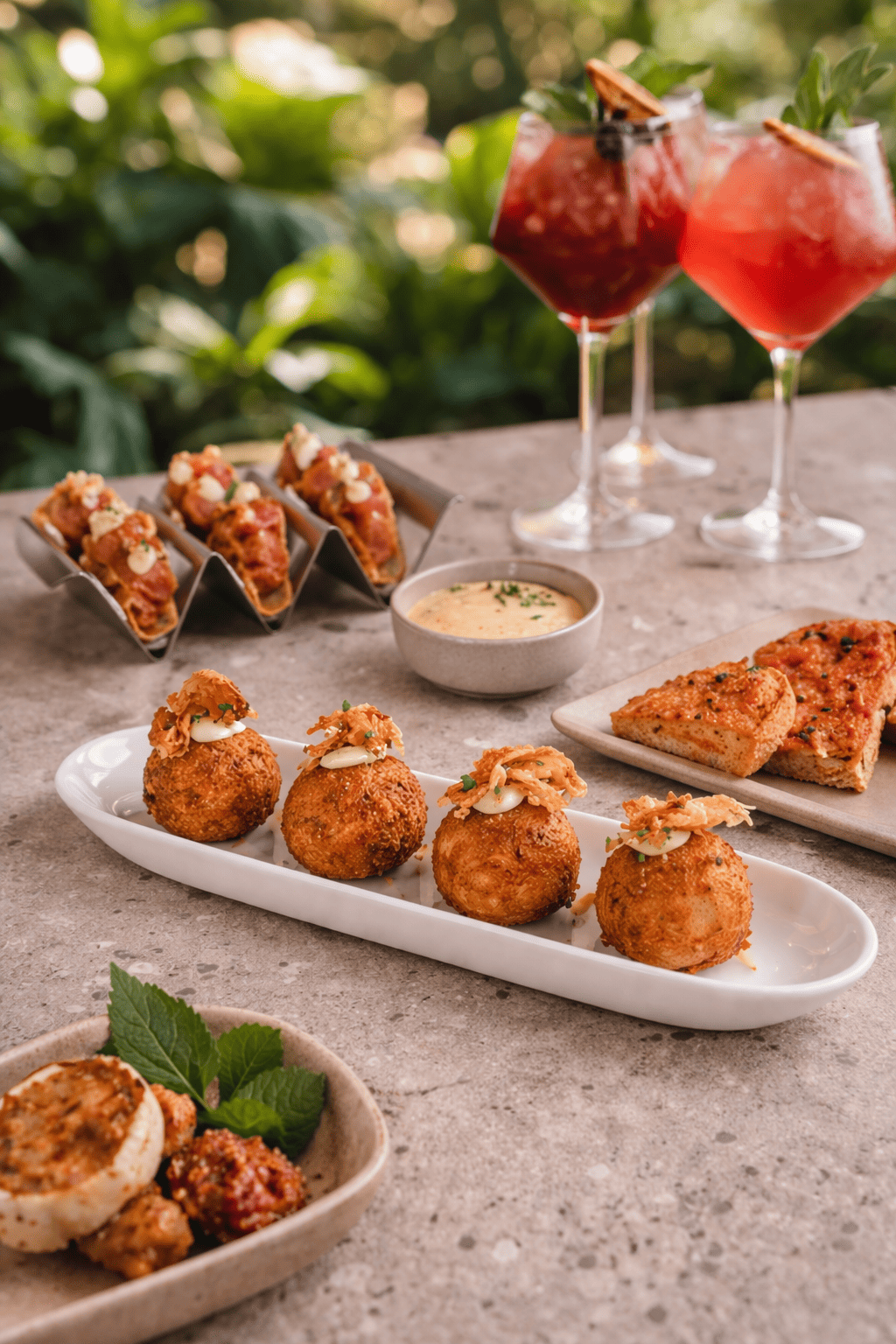 Tapas selection at Telefèric Barcelona Palo Alto