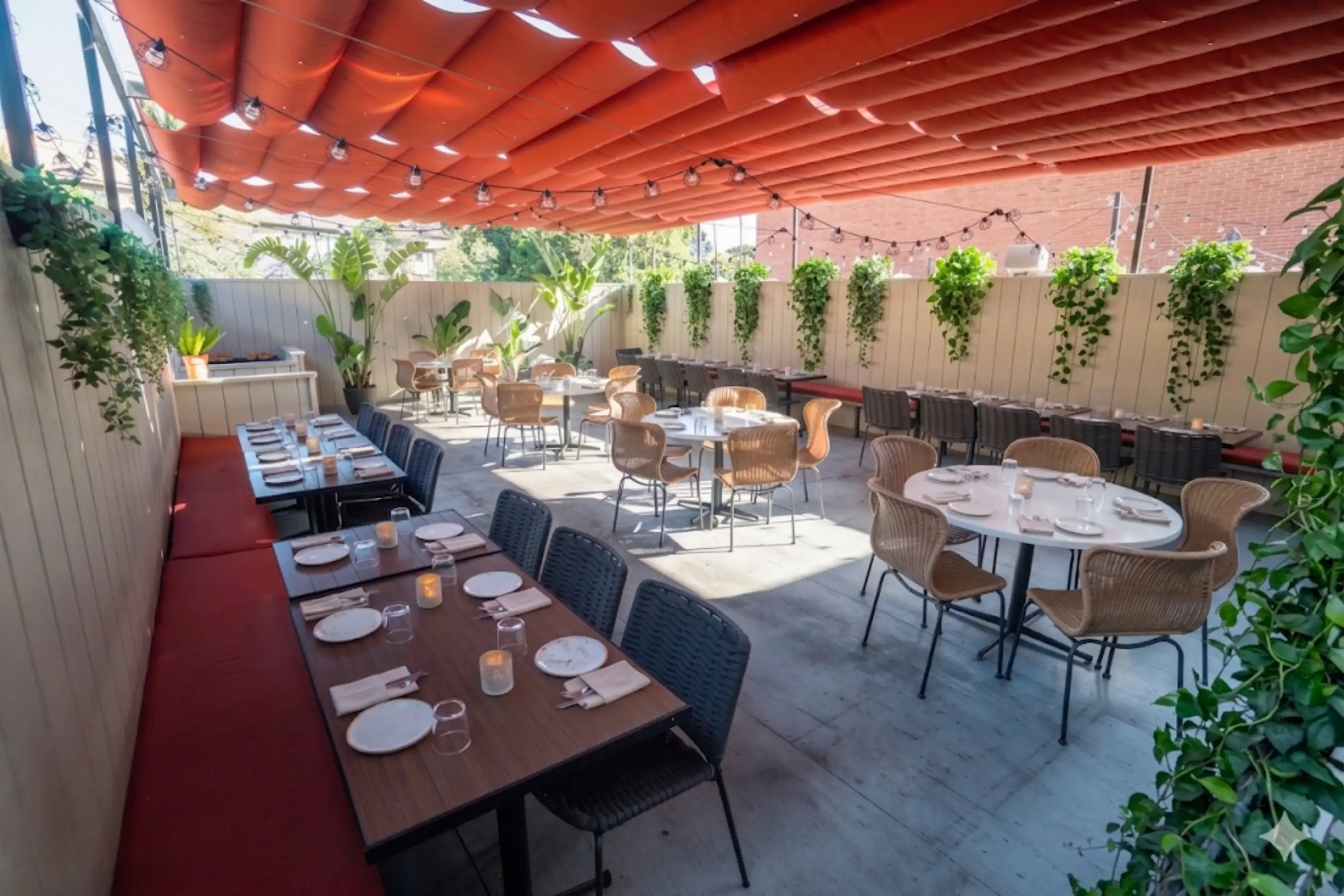 Outdoor patio for events at Telefèric Barcelona Los Angeles Brentwood