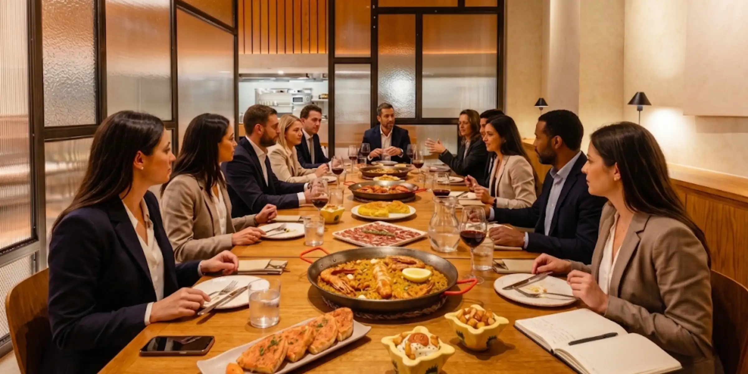 Corporate dinner in a private room at Telefèric Barcelona Los Angeles Brentwood