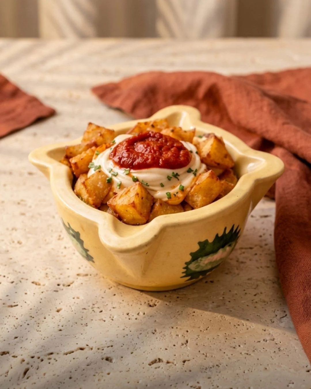 Patatas Bravas at Telefèric Barcelona Palo Alto