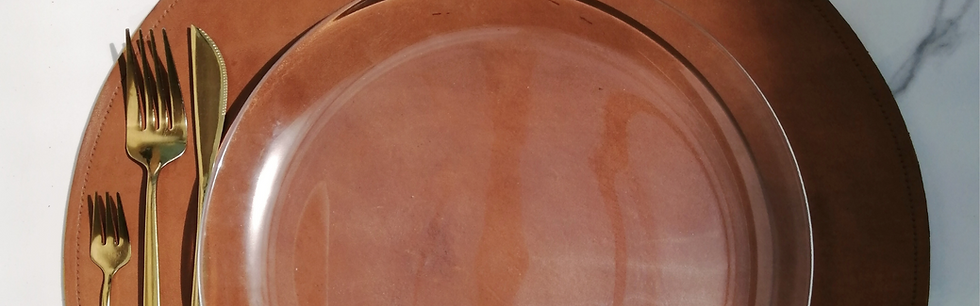 Catálogo Plato Base Catalina Tableware, diferentes estilos. Medida estándar 38cm para plato base o bajo plato, se coloca debajo del plato trinche como elemento decorativo personal.