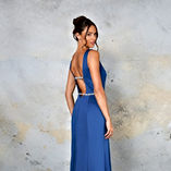 peacock blue bridesmaid dress Peacock Blue Silk Halter Bridesmaids Dress