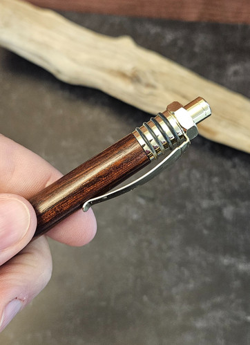 Lathe Turned Click Pen turned from Chechen | KKTurnings
