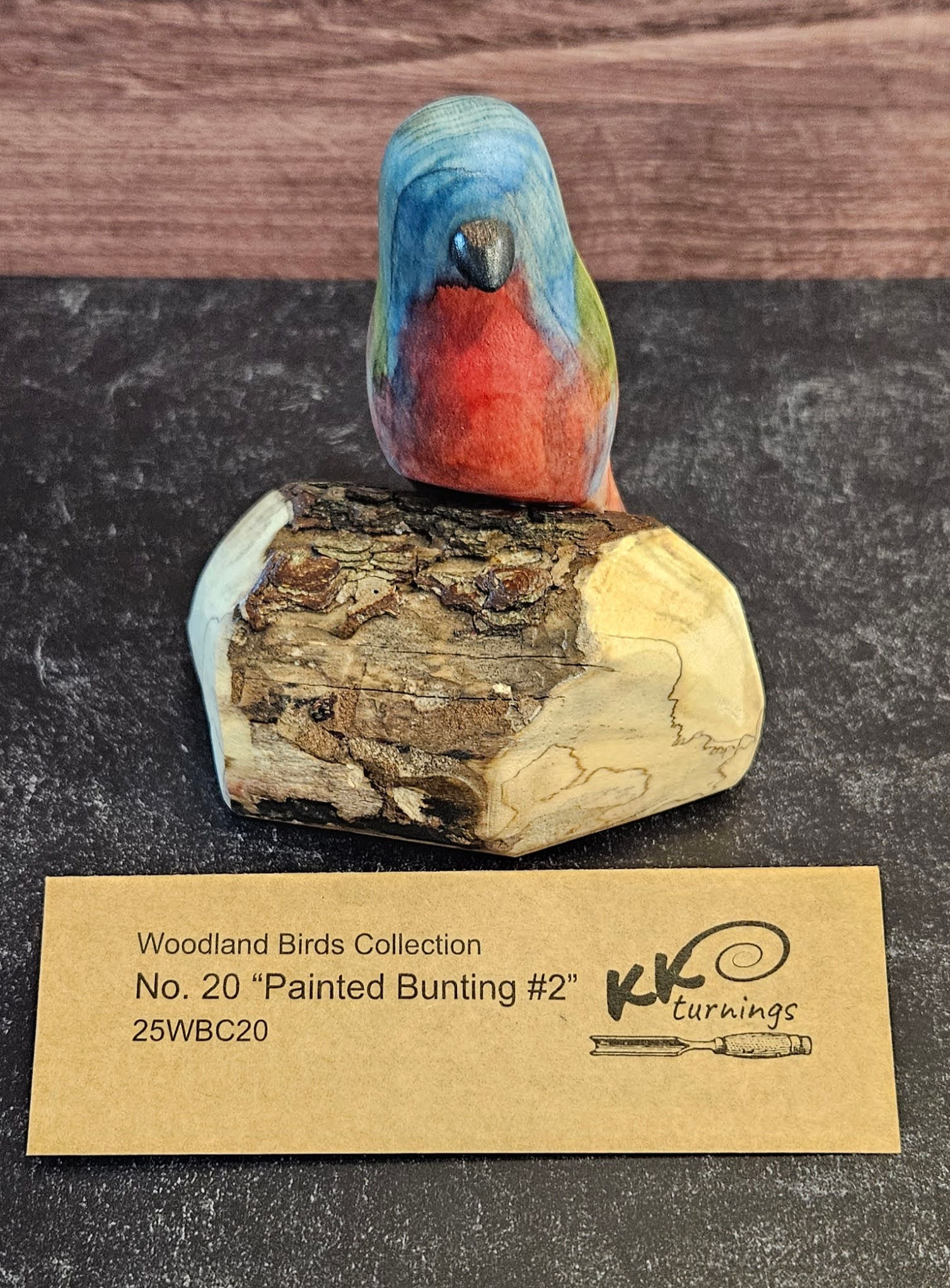 "Painted Bunting #2" No. 20 of the Woodland Birds Collection