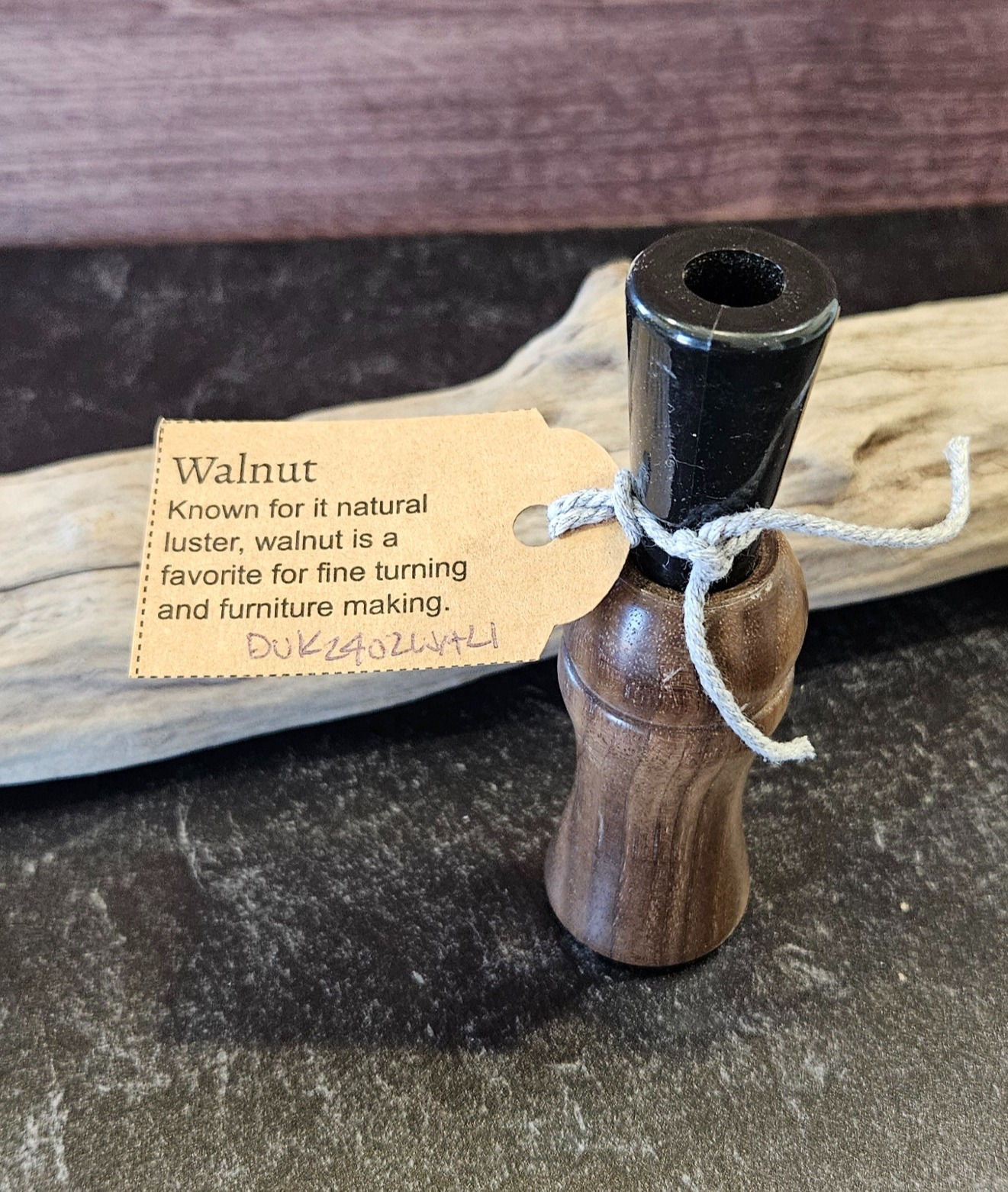 Arkansas Magnum Double Reed Duck Call turned from Walnut