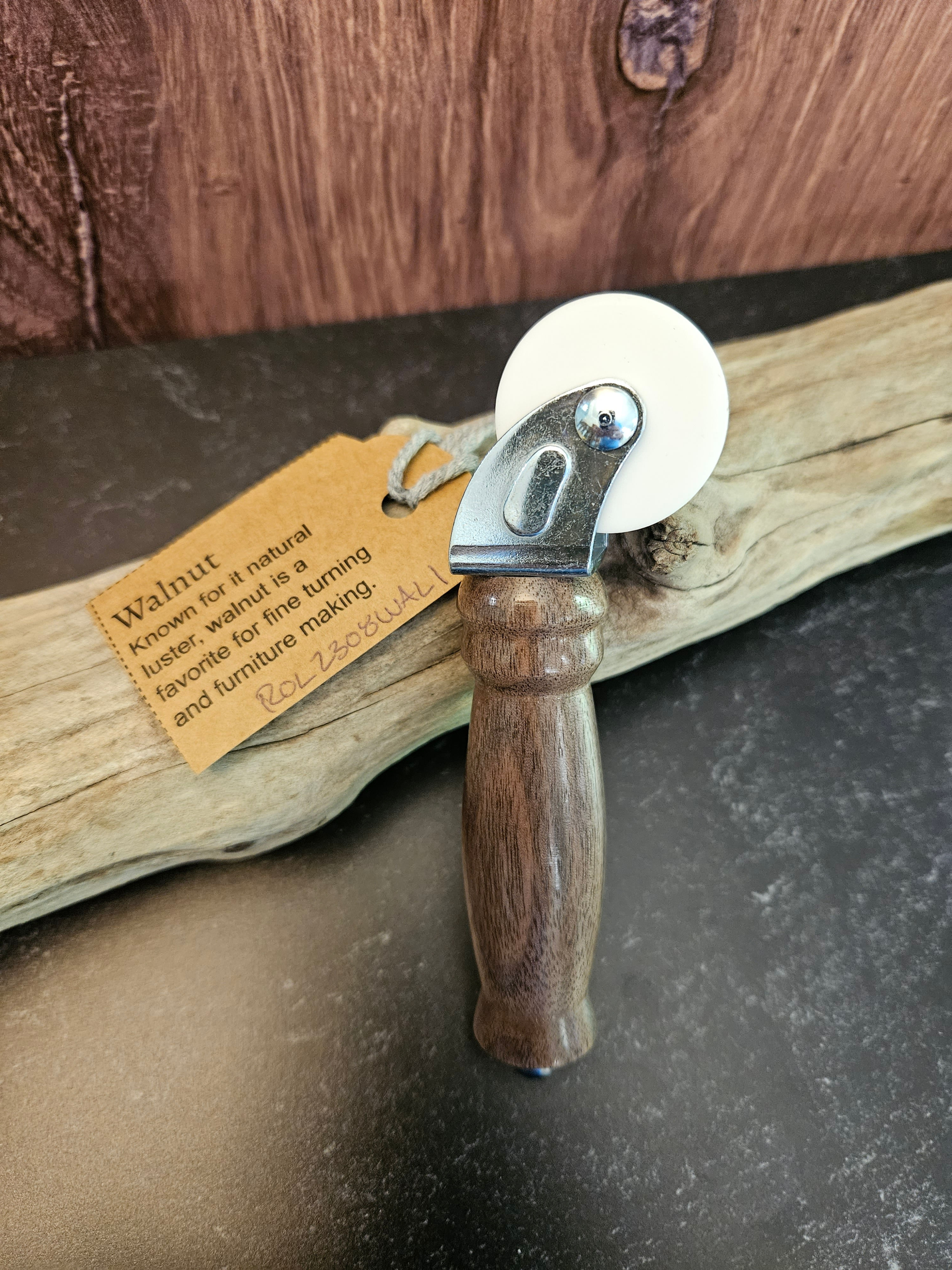 Seam Roller Turned from Walnut