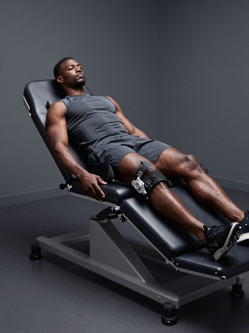 Elite Recovery Lab equipment and focused athlete environment