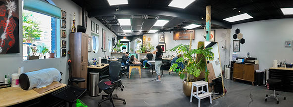 Chicago tattoo shop interior at Logan Square Tattoo