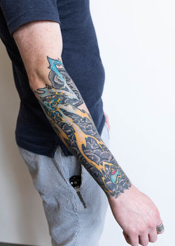 Chicago japanese style tattoo lightning and clouds