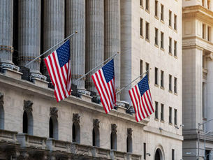 American Flags on Wall Street