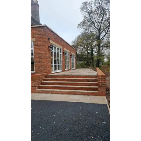 steps fitted outside of a house