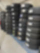 stacks of car tyres