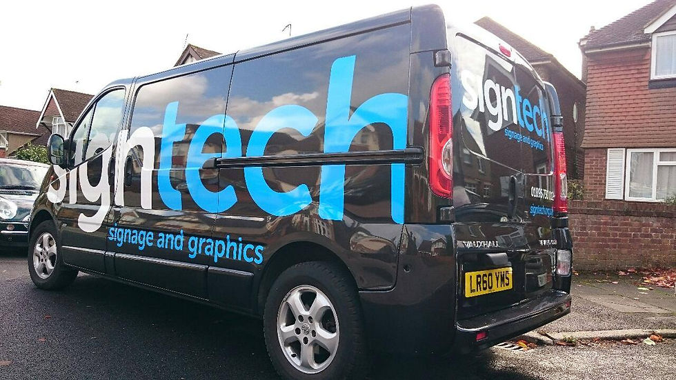 Signtech van on a street