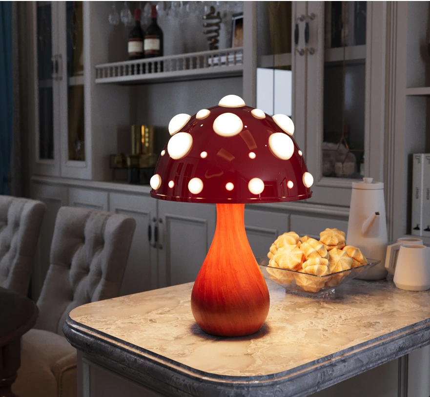 Thumbnail: Toadstool table lamp with iconic mushroom cap silhouette and warm ambient LED glow - architectural view 6 | The Abode