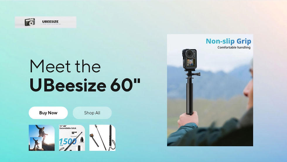 Say goodbye to clunky sticks in your footage. Meet the UBeesize 60" Invisible Selfie Stick – perfect for Insta360, GoPro & DJI. Epic shots. No distractions. Grab yours now & elevate your content!