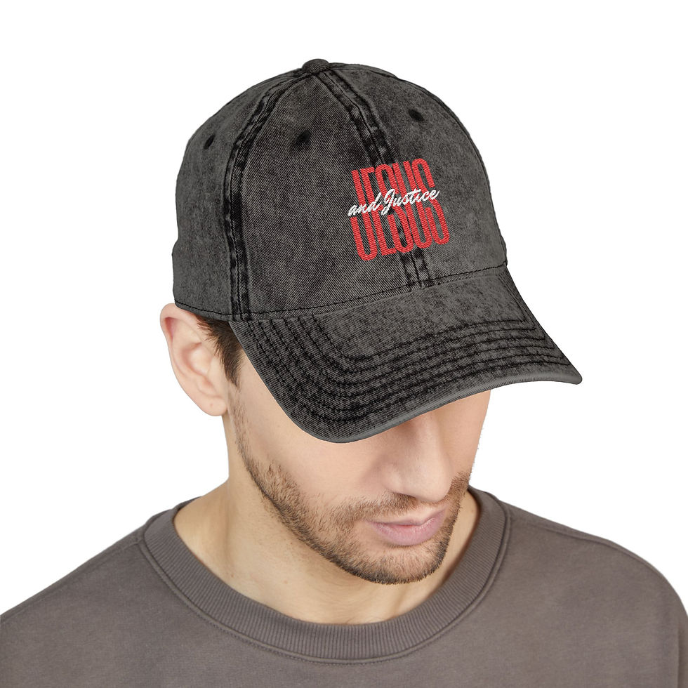 Thumbnail: Jesus & Justice Vintage Cap - Black
