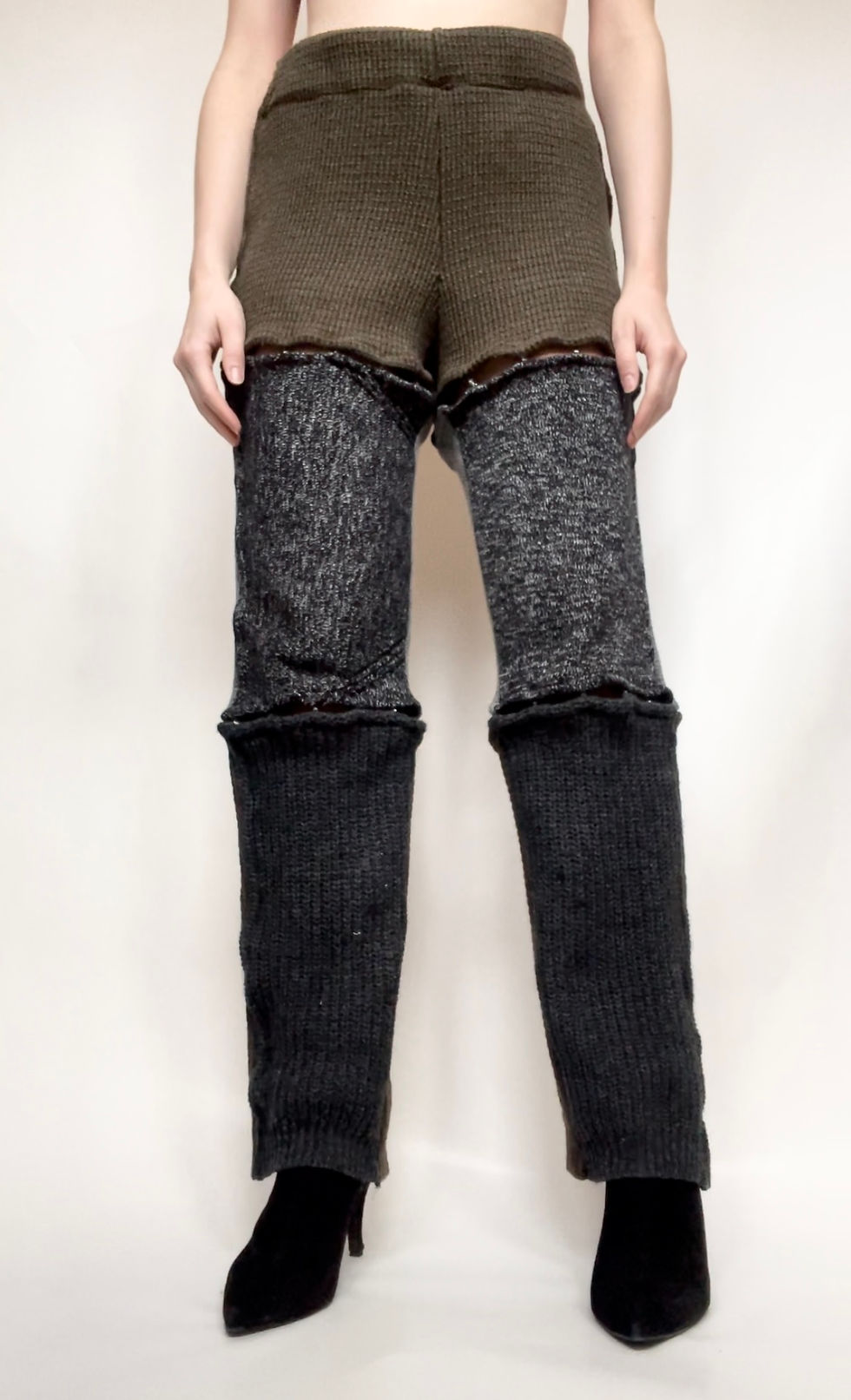 UPCYCLED KNIT TROUSERS
