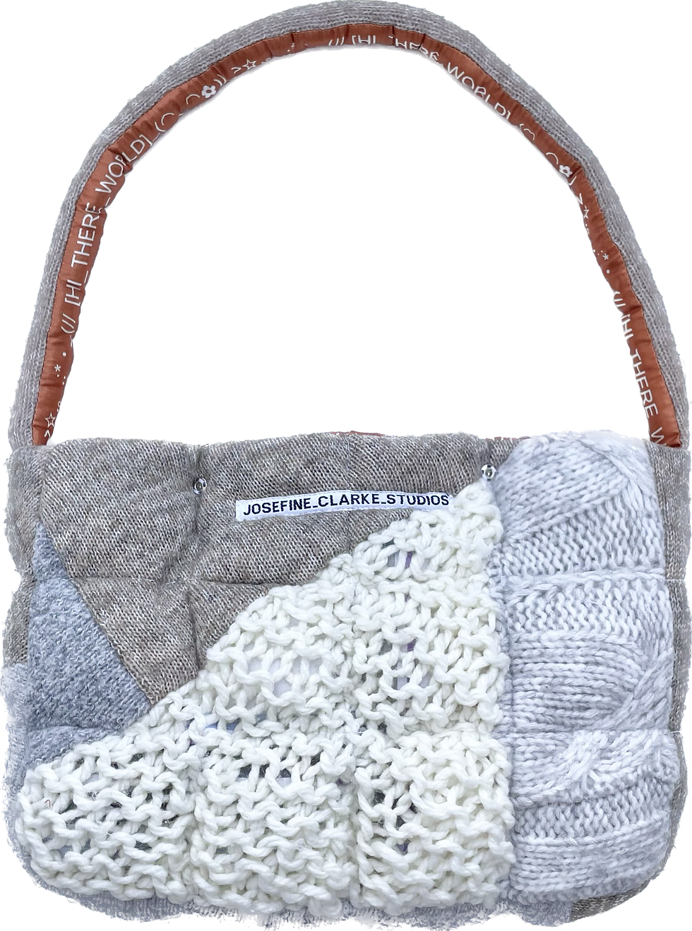 KNIT TINY REVERSIBLE LOGO PUFFER BAG