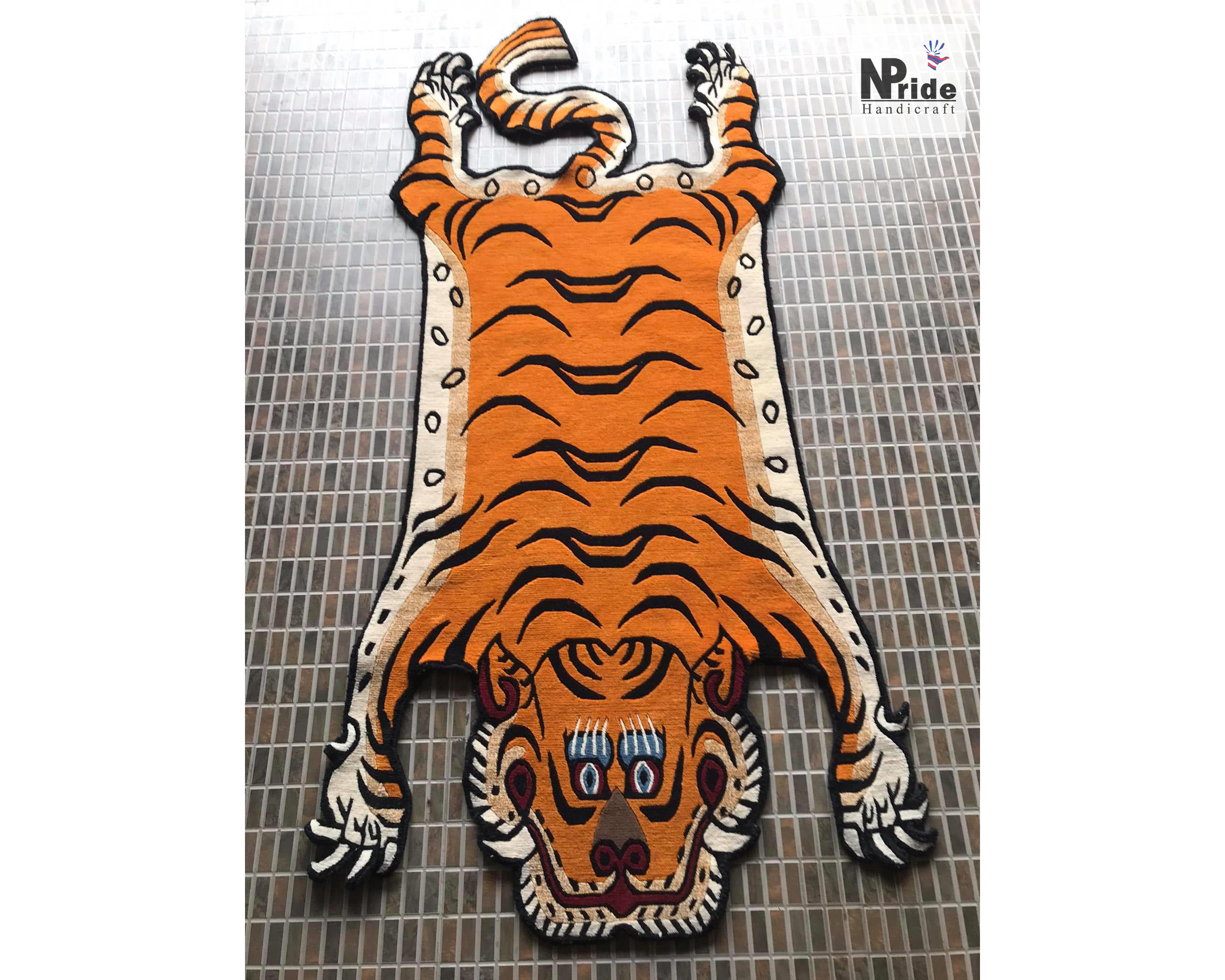 Tibetan Tiger Rug Lt.Orange 074