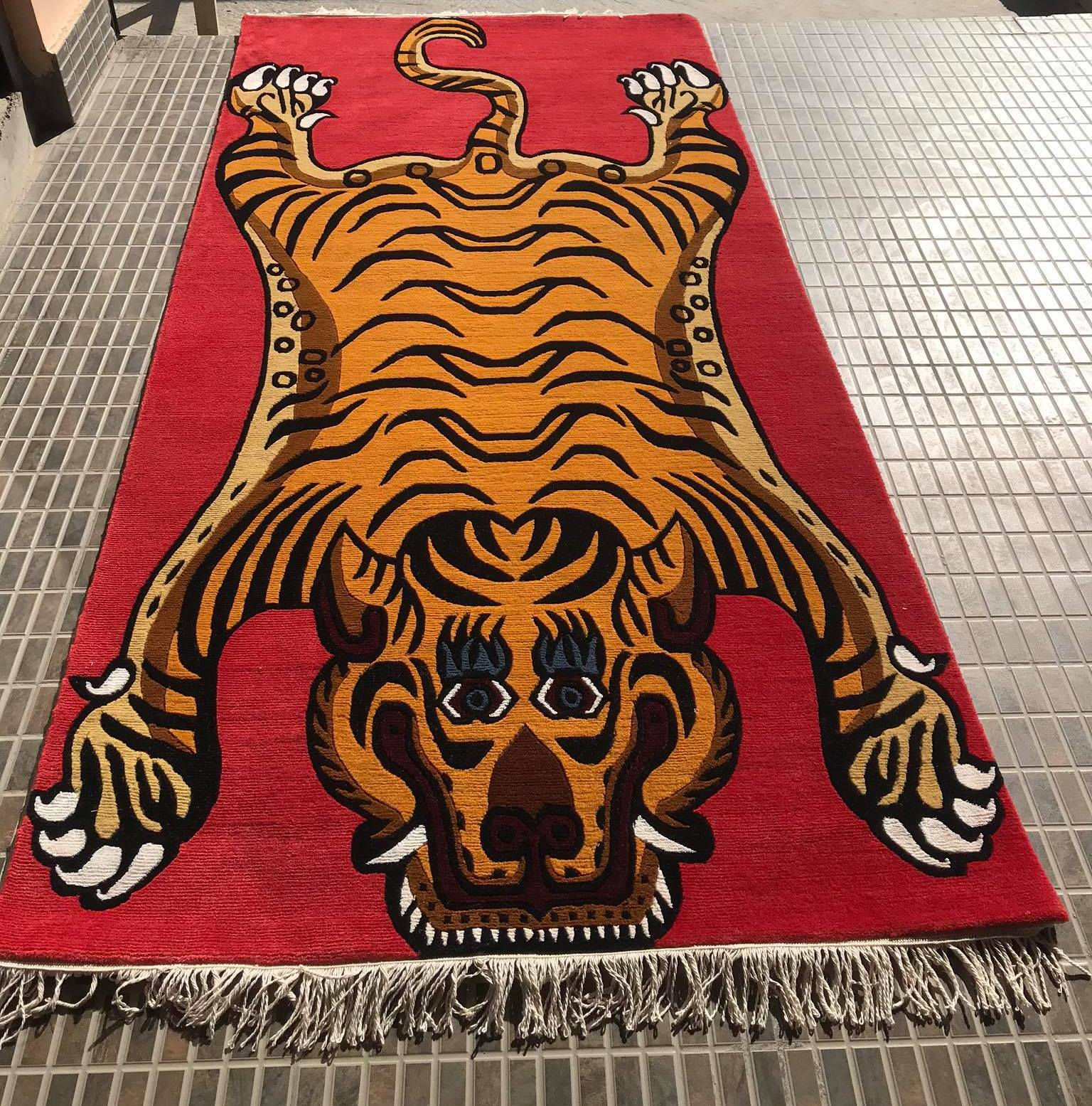 Tibetan Tiger Rug Rectangle 061