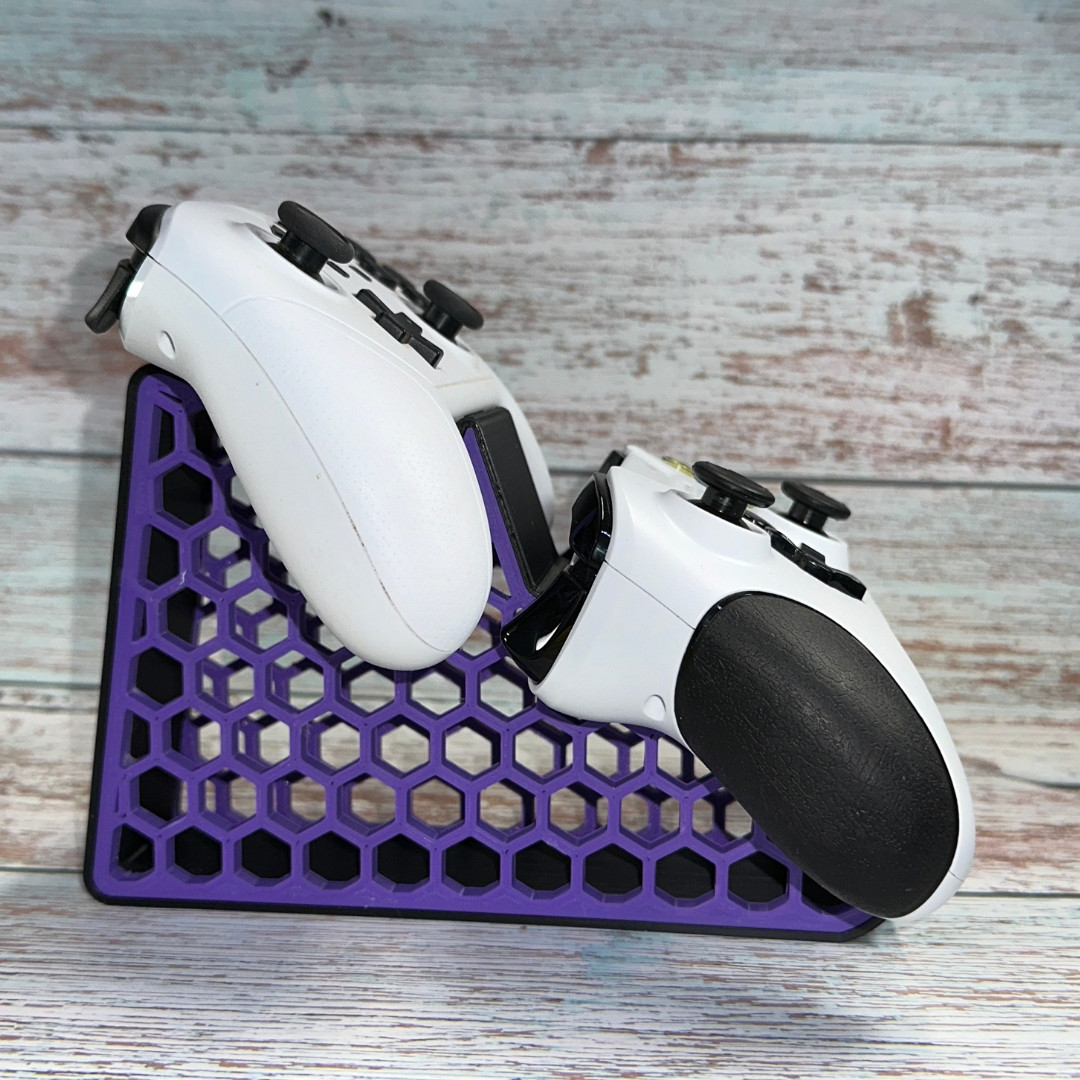 Dual Honeycomb Game Controller Holder