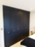 Made-to-measure wardrobe in black finish