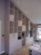 Unique storage and shelving space for home office environment