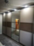 Sliding doors incorporating mirror