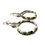Thumbnail: Punk style statement dangle earrings with white freshwater pearl detail