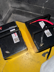 Batteries in Interior of the Rotation Wagon
