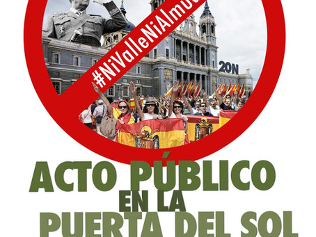 Madrid: Acto público #NiValleNiAlmudena el 18 de julio.