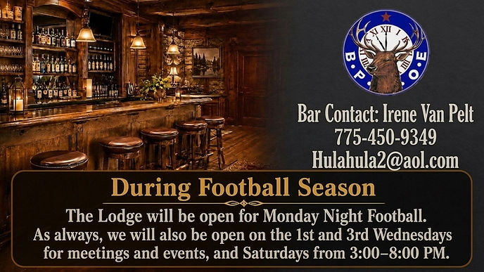 Football Season Bar Hours