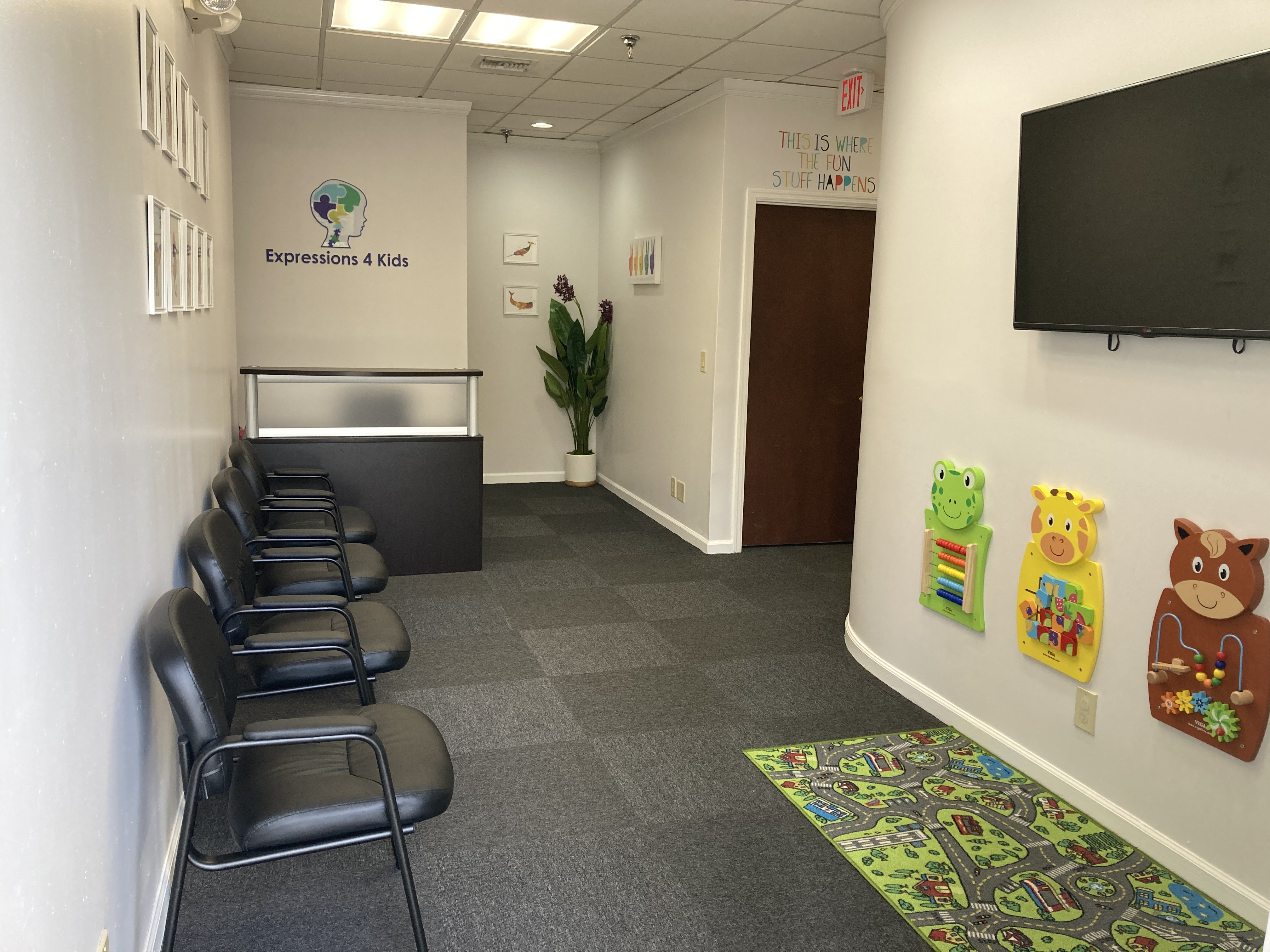 Provider-published pediatric therapy waiting area from Expressions 4 Kids