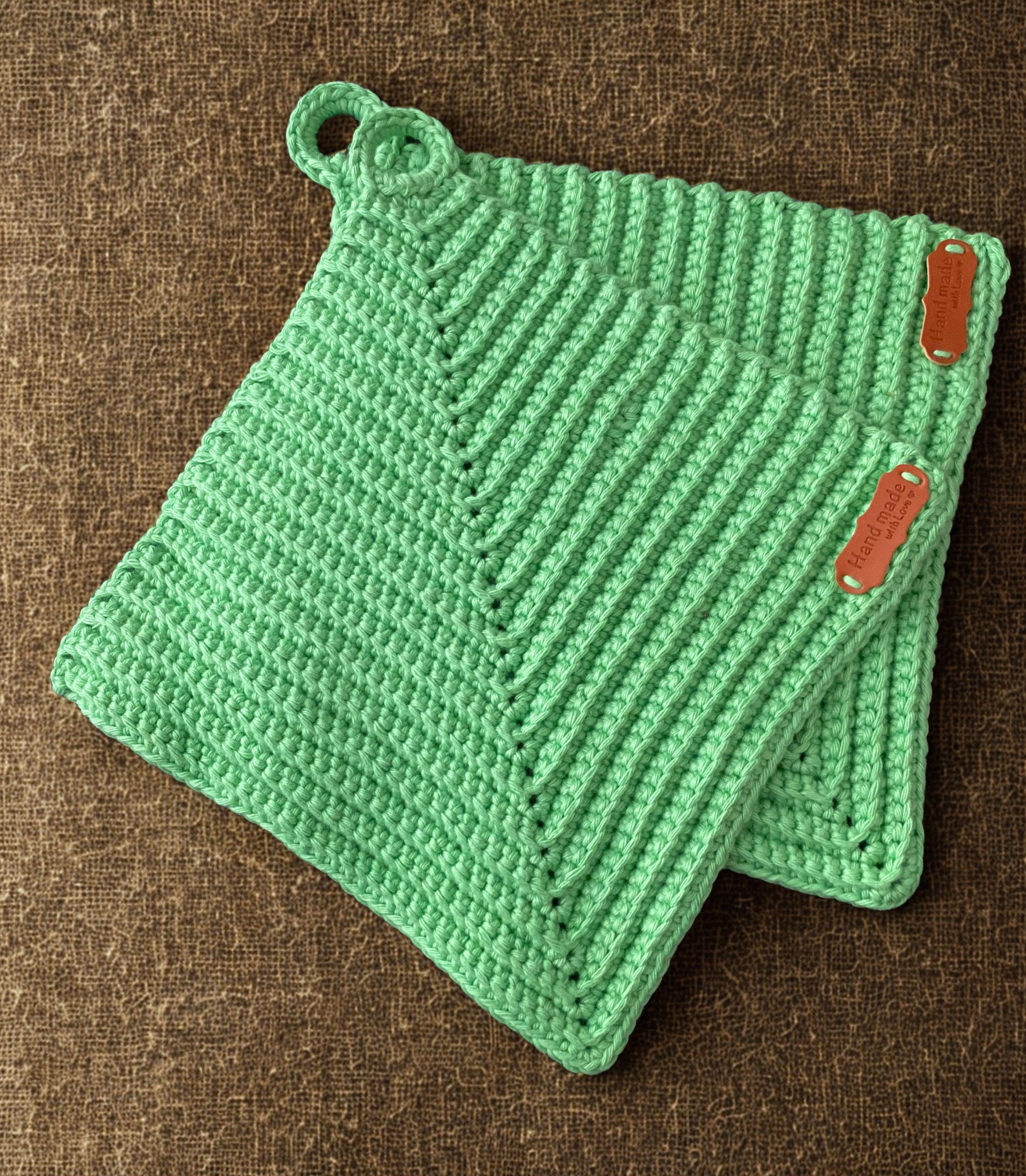 Topflappen „de Pottlappen“, türkisgrün*