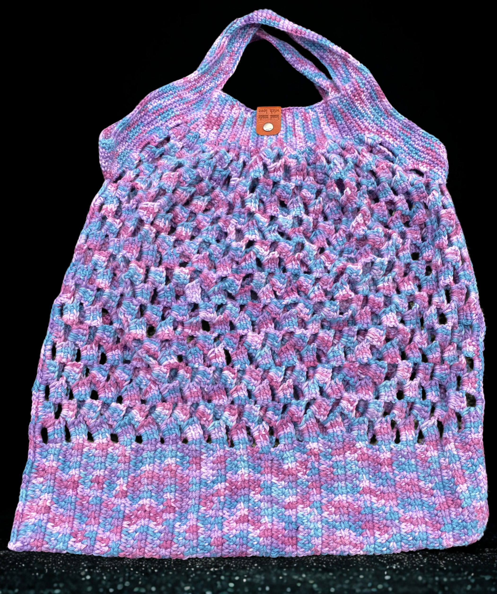 Einkaufsnetz „Alltagsbüdel“, lila-bunt*