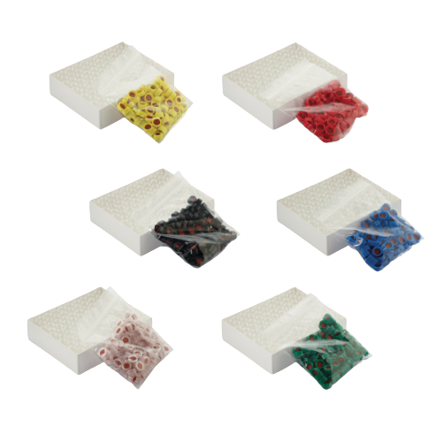 WHEATON� ABC VIALS� Convenience Pack, Clear, Red PTFE / White Silicone, Black