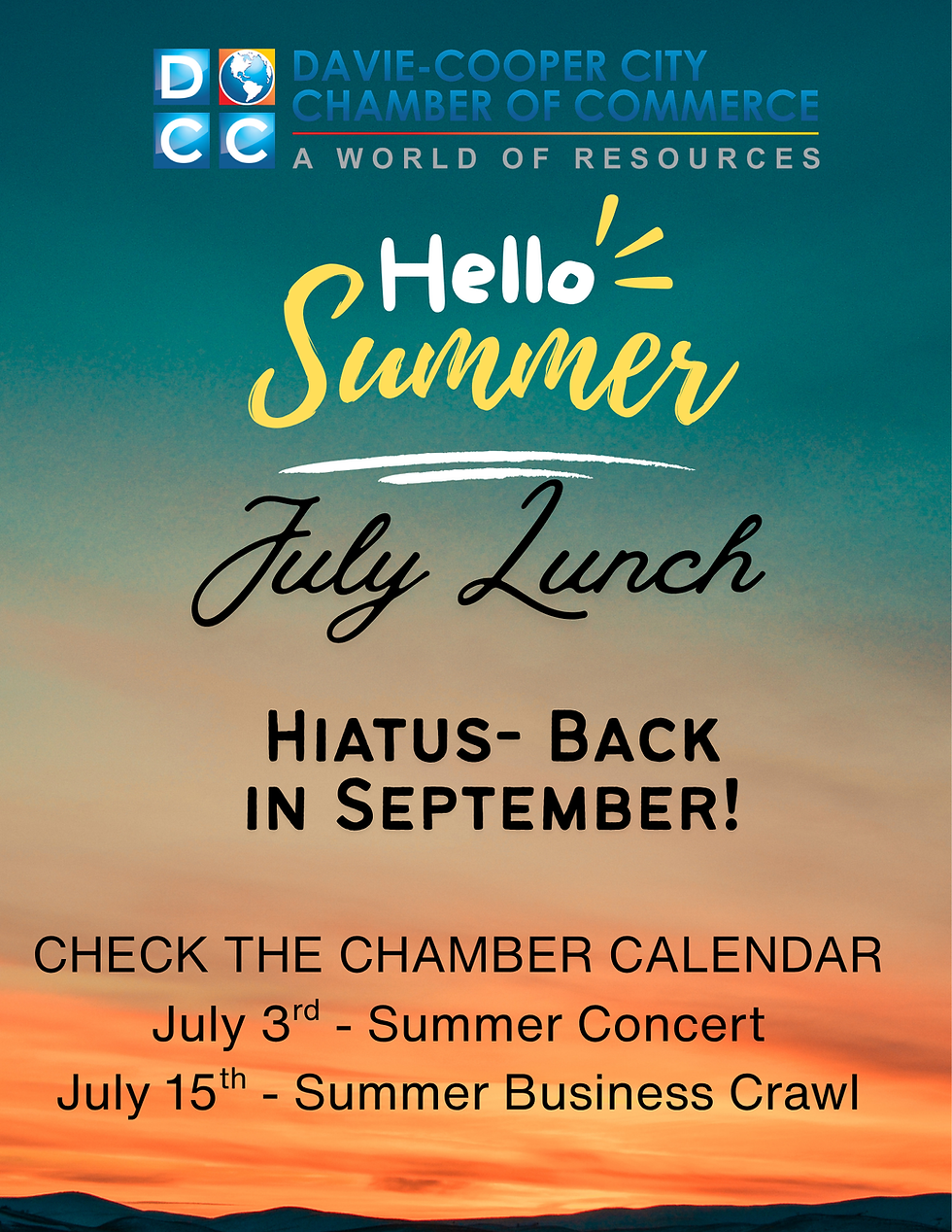 July Lunch on Hiatus