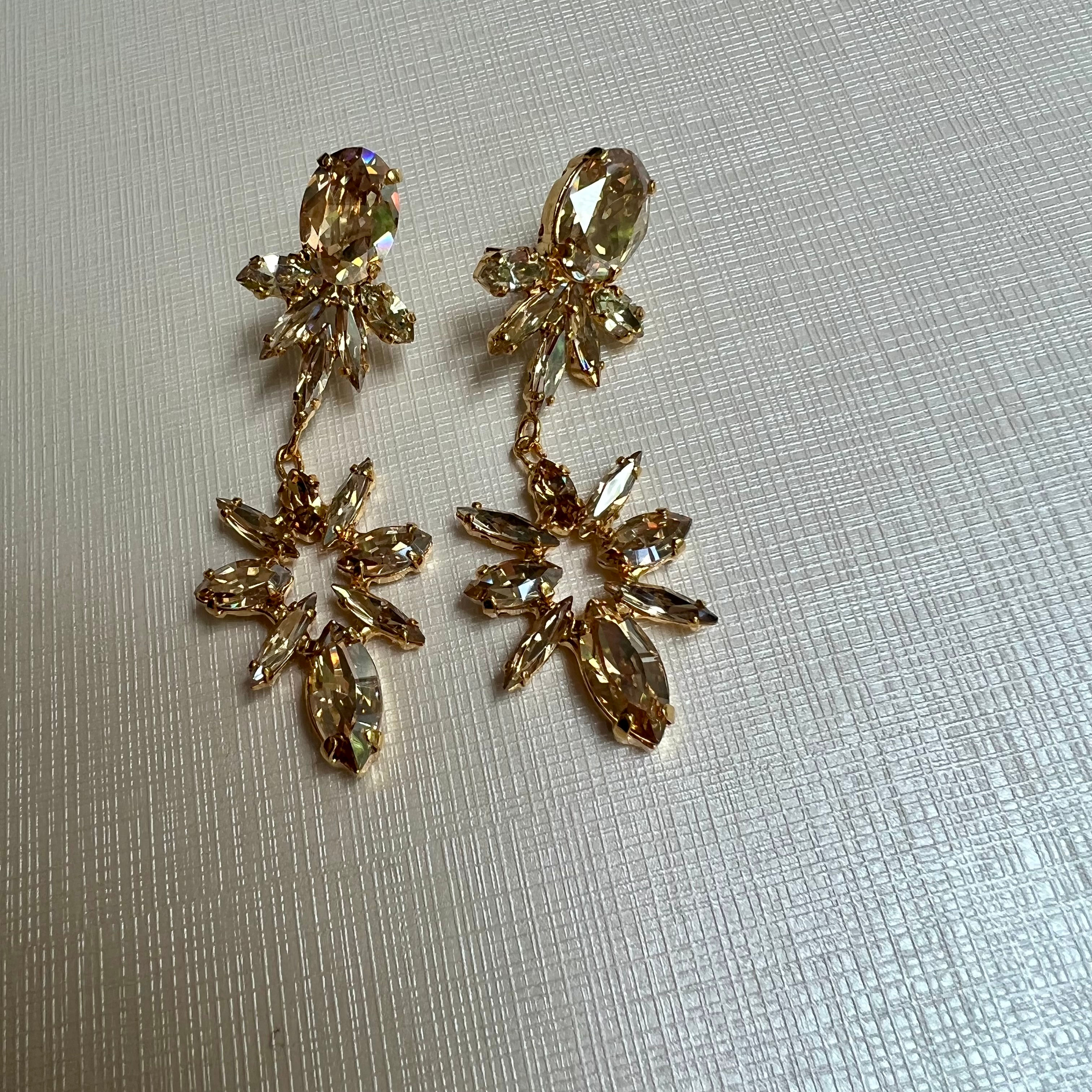 Gold Lotus Stud Earrings