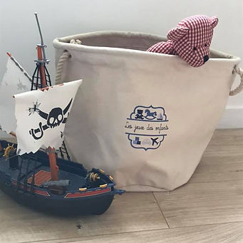 sac à jouets, broderie machine, création personnaliséepersonnalisé