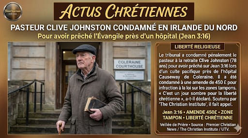 Irlande du Nord: le pasteur Clive Johnston condamné pour avoir prêché l'Évangile dans la rue